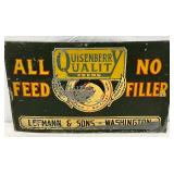Quisenberry Quality Feeds Metal Advertising Sign, 20in x 12in