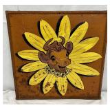 17 x 17 Embossed Elsie the Cow Metal Sign