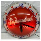 15in. Supersweet Feeds Double Bubble Advertising Clock