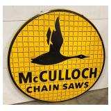 48in. Embossed McCulloch Chainsaw Advertising Sign