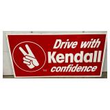 Emb. Kendall  Motor Oil 72×36 Sign with Wooden Frame