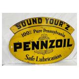 1959 Pennzoil DS Metal Sign, 31 x 22in. 
