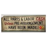 Early Masonite ‘Master Charge’ Sign, 65 x 24 Inches