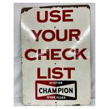Aviation Champion Spark Plugs SS Metal, 18 x 26 In.