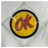 Early Lexan Chevrolet Dealership Emb. Spinner Clock Lens Sign, 51in. 