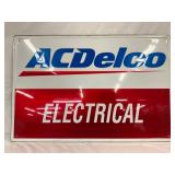 Emb. AC Delco Self-Framed Metal Sign, 24 x 36in.
