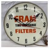 12-Inch FRAM Filters Advertising Clock