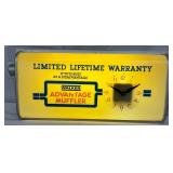 Walker Advantage Muffler Light-Up Clock with Plastic Housing, 21 1/2 x 9 Inches