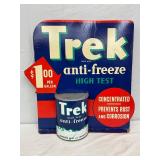 Cardboard Trek Anti-Freeze Advertisement Display with One-Gallon Trek Can