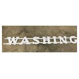 Porc Letters on Metal ‘WASHING’, 88in by 10in