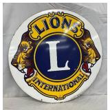 30-Inch DS Lions Porcelain Sign
