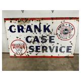 60 x 36″ Porcelain “Crank Case Service” Advertising Sign