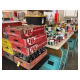 NUMERIOUS OIL CANS, BOTTLES, ADV. ITEMS