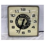 12-Inch Indian Motorcycle Dealer Clock