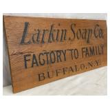 Larkin Soap Co. Wooden Advertising Sign, 22 x 10 Inches