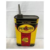 Pennzoil One Quart Outboard Gear Oil Tin with Spout