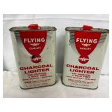 32-Ounce Flying Charcoal Lighter Cans by Getty Oil Company