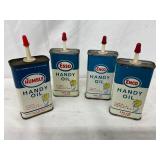 Four Esso, Enco, and Humble Handy Oilers, 4 Oz with Drip Boy