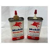 Mobil 4 Ounce Handy Oil Cans with Pegasus Logo