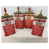 Four Phillips 66 Fine Parts Oilers, 3/4 Quart Each