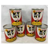 Six AleMite KZ Kleen Thret Two-Cycle Outboard Engine Oil Cans, 4 Ounces Each