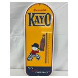 6×15 Inch Porcelain Kayo Chocolate Soda Thermometer with Boy and Bottle