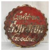 34-Inch Embossed Metal ‘Golden Sun Drop Goodness’ Bottle Cap Sign