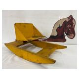 Painted Wooden Horse Rocker, 26 1/2 x 14 Inches