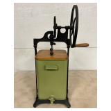 14x25 Early Dazey Butter Churn with Hand Crank and Metal Base