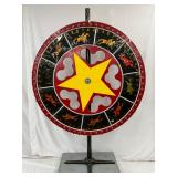 Painted Metal Carnival-Style Wheel of Fortune, 60in x 86in