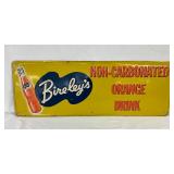 Embossed Byerly’s Non-Carbonated Orange Drink Advertising Sign, 28 x 10 in.
