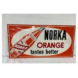 Norka Orange Drink Metal Advertising Sign, 24 x 12 Inches