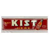 Embossed Metal Kist Drink Advertising Sign, 30×8 Inches