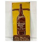 Embossed Metal Tower Root Beer Sign, 9in x 19in