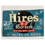 Embossed Tin Hires Root Beer Advertising Sign, 47 x 29 Inches