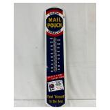 Mail Pouch Tobacco Advertising Thermometer, 8 x 39 Inches