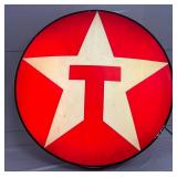 Texaco Light-Up Can Sign with Red Star Logo, 34 Inches
