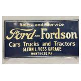 60x30 Single-Sided Porcelain Ford and Fordson Advertising Sign