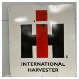 Double-Sided Porcelain Sign for International Harvester, 28 x 31 Inches