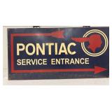 Pontiac Service Entrance Metal Sign, Single-Sided, 48in x 24in