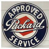 Packard Approved Service Porcelain Single-Sided Sign, 21″