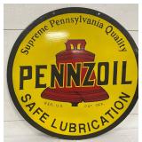 Pennzoil Double-Sided Porcelain Sign, 29 Inches