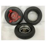 BF Goodrich Lot of Three Tire-Themed Ashtrays