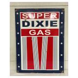 Super Dixie Gas Porcelain Single-Sided Sign, 18×24 Inches