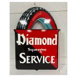 Diamond Service Double-Sided Metal Flange Sign, 19in x 27in