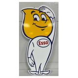 Esso Boy Die-Cut Metal Sign, 16 x 32 Inches