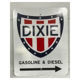 Dixie Gasoline and Diesel Metal Street Sign, 25×30 Inches