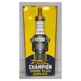 Champion Spark Plug Service SSP Sign, 8 x 18 Inches