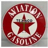 Texaco Aviation Gasoline 11-Inch SSP Contemporary   Sign