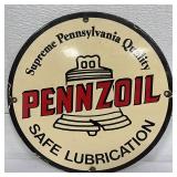 Pennzoil SSP Contemporary Round Sign, 12 Inches